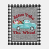 イエスはクリスチャンの道をおもしろい選ぶ フリースブランケット (正面)