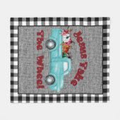 イエスはクリスチャンの道をおもしろい選ぶ フリースブランケット (正面(横))