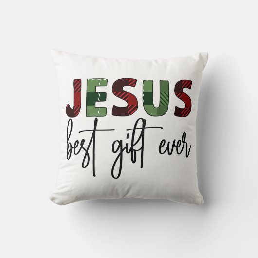 イエスはクリスチャン最高のスクリスチャンの賜物である クッション (正面)