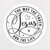 イエスはクリスチャン最高のスクリスチャンの賜物である ラベル (デザイン1)