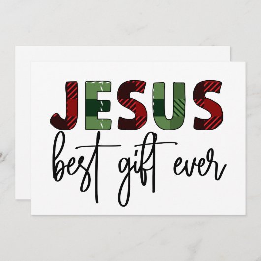 イエスはクリスチャン最高のスクリスチャンの賜物である 招待状 (正面/裏面)