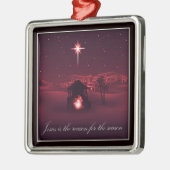 イエスはクリスマスの理由 メタルオーナメント (左)
