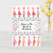 イエスはクリスマスカードのハートである カード (黄色い花)