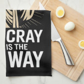 イエスはクリスマス信仰の宗教おもしろいの道である キッチンタオル (四つ折り)