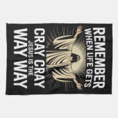 イエスはクリスマス信仰の宗教おもしろいの道である キッチンタオル (横)