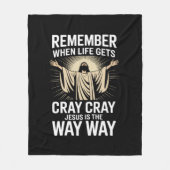 イエスはクリスマス信仰の宗教おもしろいの道である フリースブランケット (正面)