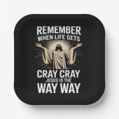 イエスはクリスマス信仰の宗教おもしろいの道である ペーパープレート (正面)