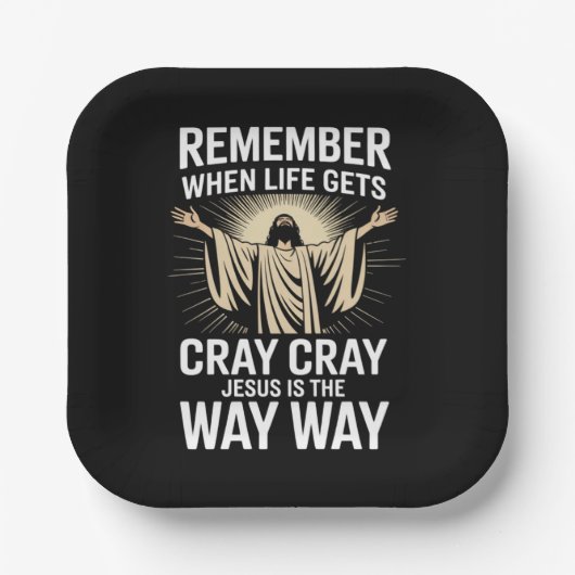 イエスはクリスマス信仰の宗教おもしろいの道である ペーパープレート (正面)