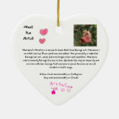 イエスはクリスマス装飾のハートである セラミックオーナメント (裏面)