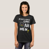 イエスはゲイ、ゲイのプライド、LGBTイエスああ男性を愛する Tシャツ (正面フル)