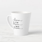 イエスはシーズン休暇の理由だ カフェラテマグ (左アングル)