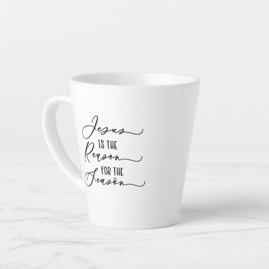 イエスはシーズン休暇の理由だ カフェラテマグ (左アングル)