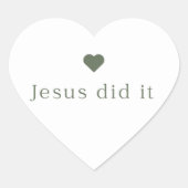 イエスはステッカーを打った ハートシール (正面)