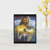 イエスはタバコを持っおもしろいている カード (黄色い花)