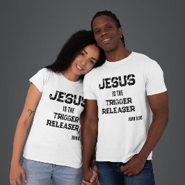イエスはトリガーリリーサーファイトスクリプチャー Tシャツ