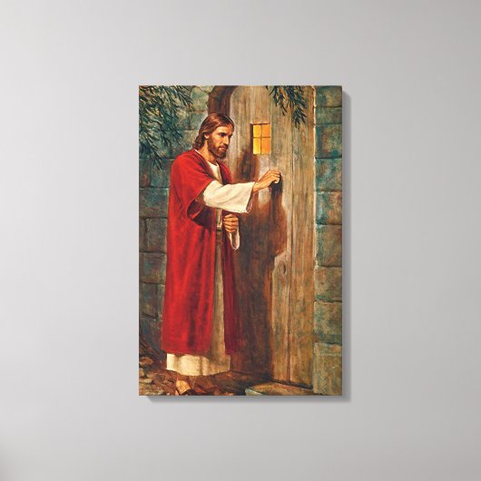 イエスはドアをノックする キャンバスプリント (正面)