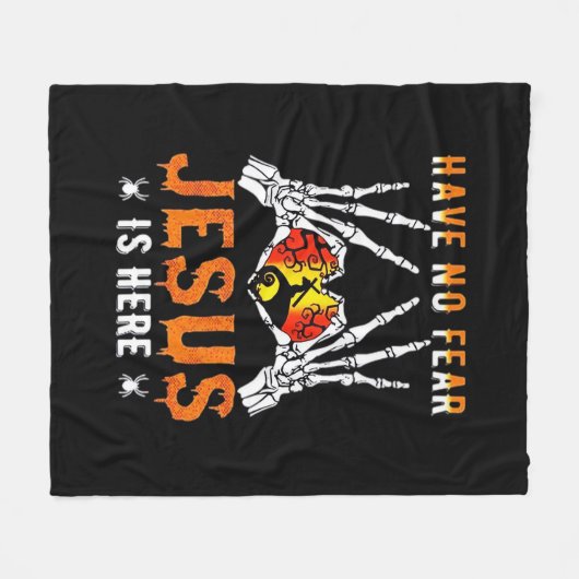 イエスはハートの骨組み フリースブランケット (正面(横))