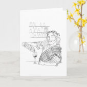 イエスはバーテンダーのグリーティングカード カード (黄色い花)