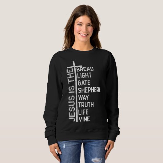 イエスはパンのライトゲートの羊飼いの道の真理l スウェットシャツ (正面フル)