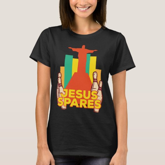 イエスはボウリングチームを救う キリスト教 Tシャツ (正面)