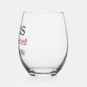イエスはマグカップの地獄を愛している ステムなしワイングラス (左)