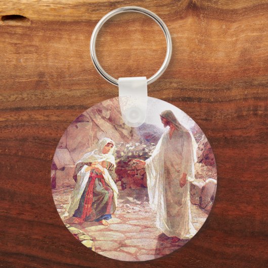イエスはマグダレネのマリアに現れる キーホルダー (正面)
