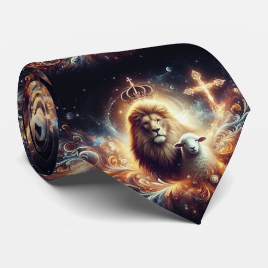イエスはライオンと子羊の首のネクタイ ネクタイ (ロール)