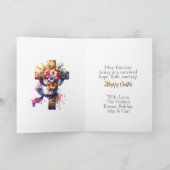 イエスはラブスとバニーと一緒に座っていた | イースター カード (内部)