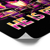 イエスはリズンを持っている彼はリズンおもしろいクリスチャンである ポスター (角)