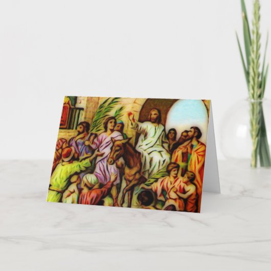 イエスはロバをエルサレムに乗り込む シーズンカード (正面)