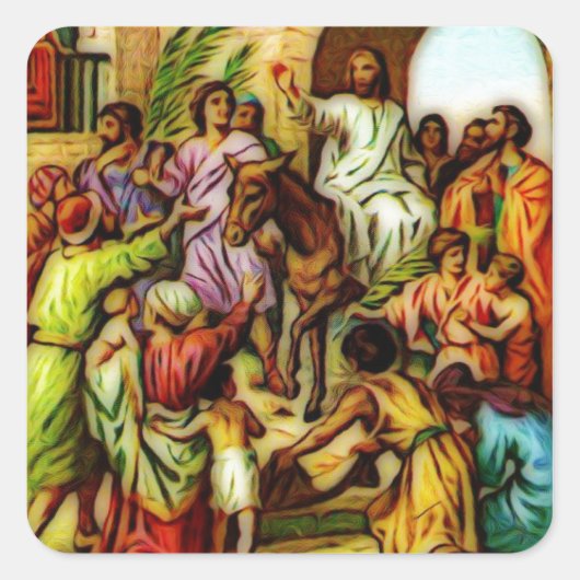 イエスはロバをエルサレムに乗り込む スクエアシール (正面)