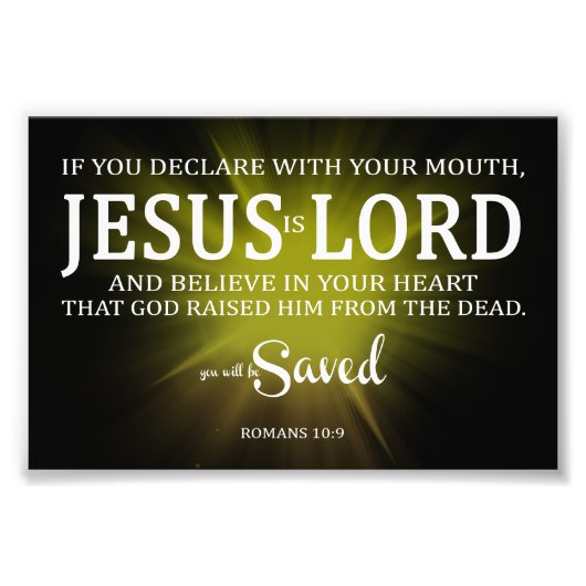 イエスはローマの主である10:9 フォトプリント            (正面)