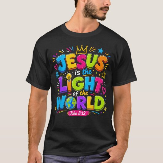 イエスは世界の光です ジョン Tシャツ (正面)