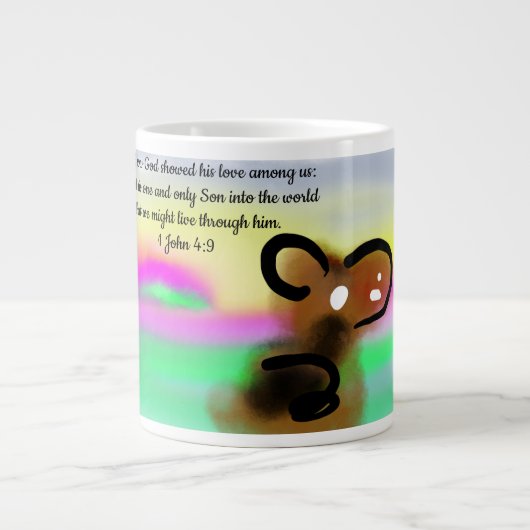 イエスは世界を愛する ジャンボコーヒーマグカップ (正面)