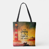イエスは世界聖書の聖句の光である トートバッグ (裏面)