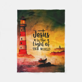イエスは世界聖書の聖句の光である フリースブランケット