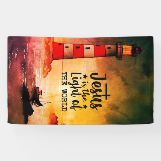 イエスは世界聖書の聖句の光である 横断幕 (横)