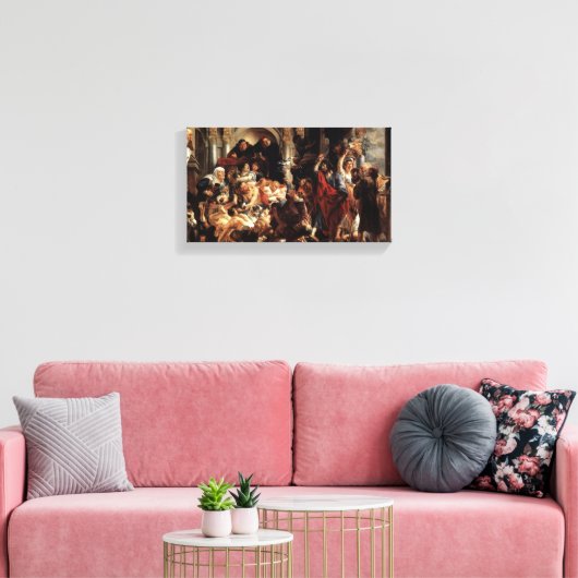 イエスは両替商を神殿から追い出した キャンバスプリント (インサイチュ (リビング))