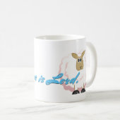 イエスは主である – ふわふわの羊 コーヒーマグカップ (正面右)