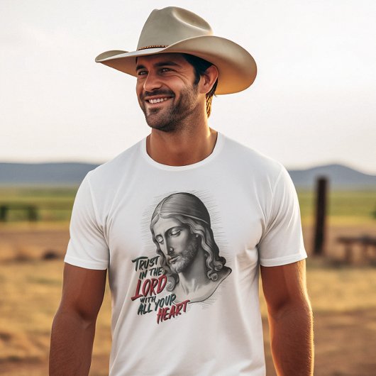 イエスは主を信頼することを勧める Tシャツ