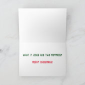 イエスは二つの母のクリスマスを持っていた シーズンカード (内部)