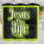 イエスは人生のメッセー白熱［赤熱］光を放つジ タンブラー