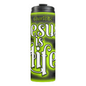 イエスは人生のメッセー白熱［赤熱］光を放つジ タンブラー (正面)