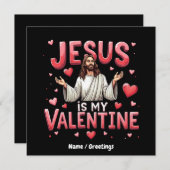 イエスは信仰と祝の私のバレンタイン 招待状 (正面/裏面)