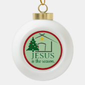イエスは信仰の根拠である セラミックボールオーナメント (正面)