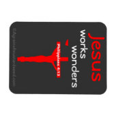 イエスは働疑問に思く マグネット (横)