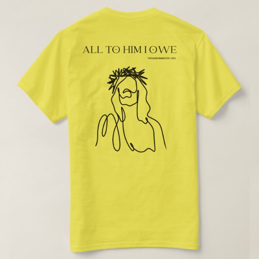 イエスは全てを支払った、ブラックプリントTシャツ Tシャツ (デザイン裏面)