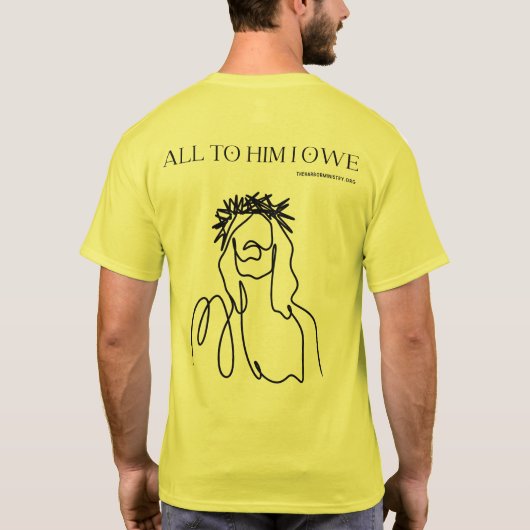 イエスは全てを支払った、ブラックプリントTシャツ Tシャツ (裏面)