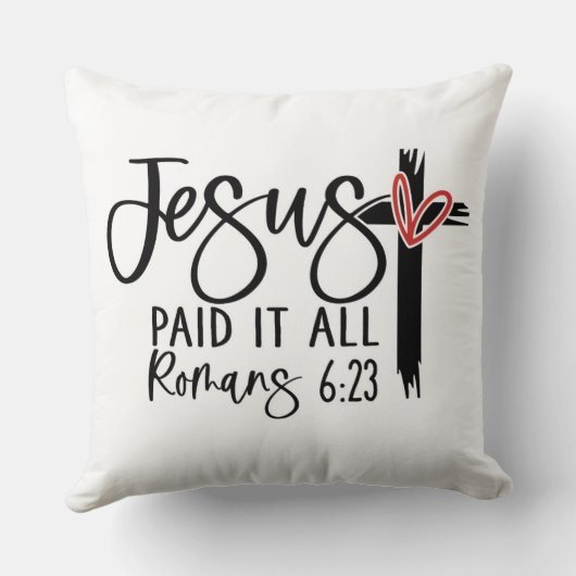 イエスは全てを支払った – 恵みの賜物 クッション (裏面)