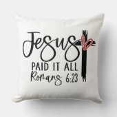 イエスは全てを支払った – 恵みの賜物 クッション (正面)